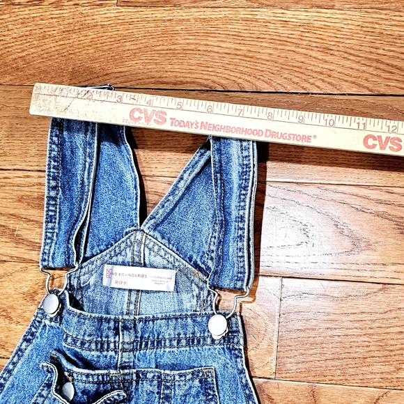No Boundaries Denim Overalls (Midwash) Size M Juniors - Picture 5 of 8